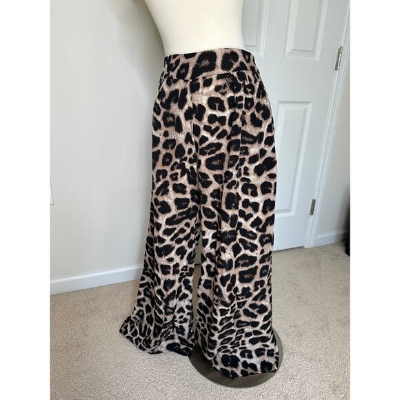 Leopard flowy trouser pants, size M, NWOT - Picture 6 of 7